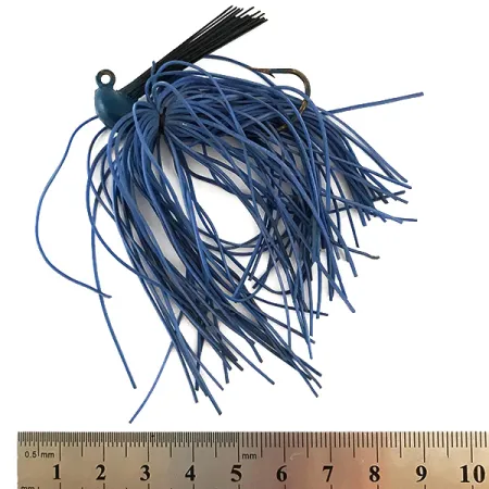 Bass Jig, Mėlyna, 10g, Apsauga nuo žolių, #6324