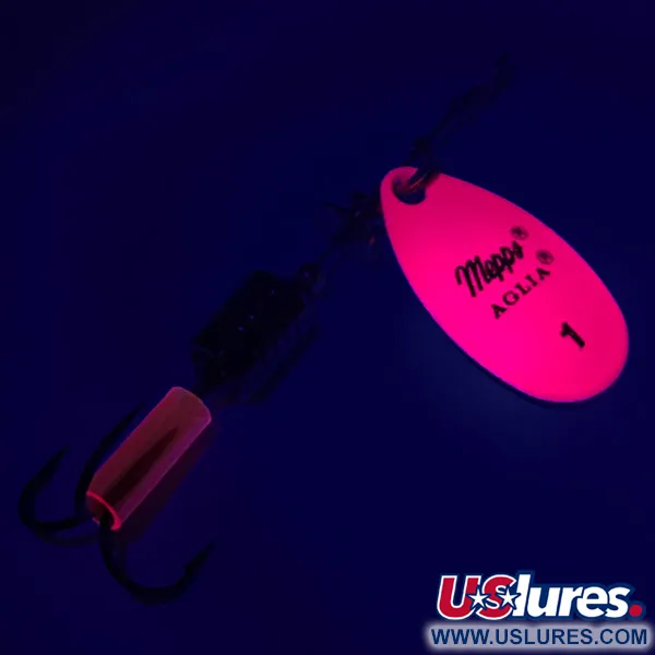 Mepps Aglia 1 Hot Pink Sukre, Fluorescent Pink, 3,5g, UV, #6331