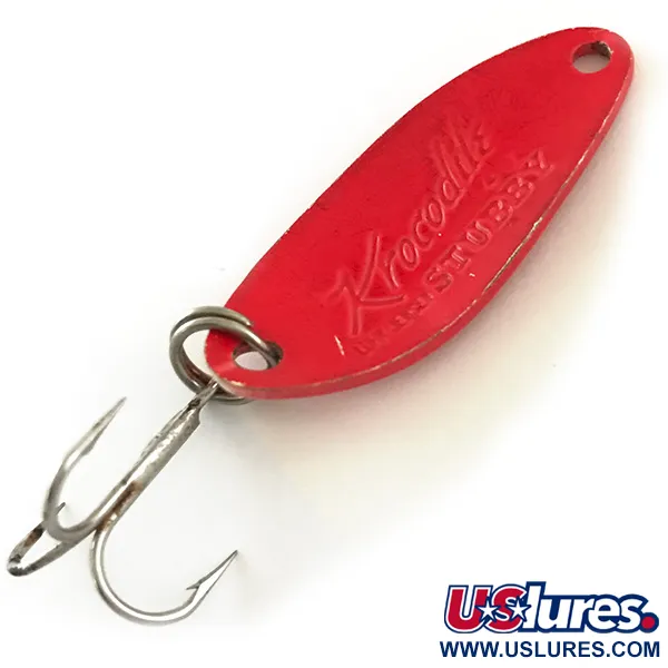 Luhr Jensen Krocodile Stubby UV Blizgė, Red UV Glow, 7g, UV-Glow, #6350