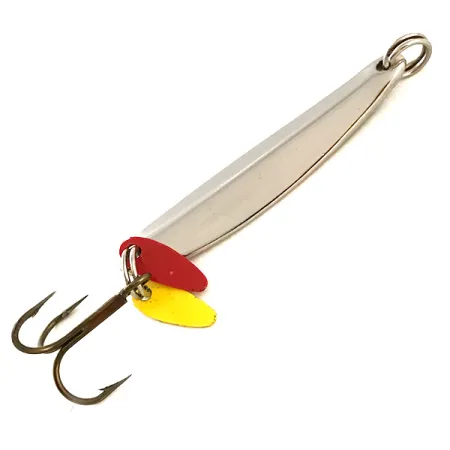 Bay de Noc Swedish Pimple Blizgė, Nikelis/Žalia/Raud/Geltona, 7g, #6359