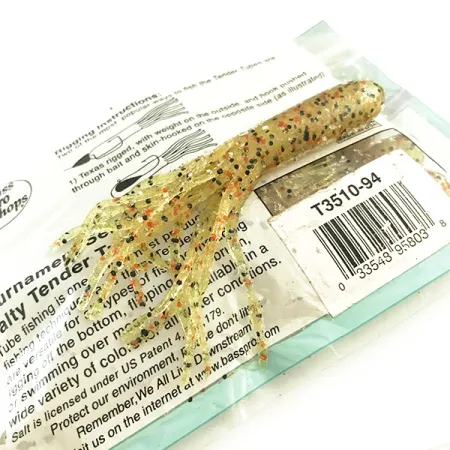 Bass Pro Shops Salty Tender Tubes Guminukas, Rudas, 9cm, druska, #6486