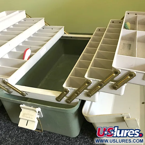 Plano 8600 Vintage Žvejybos Dėžė, Balta/Pilka, 6 Lentynos, #6574