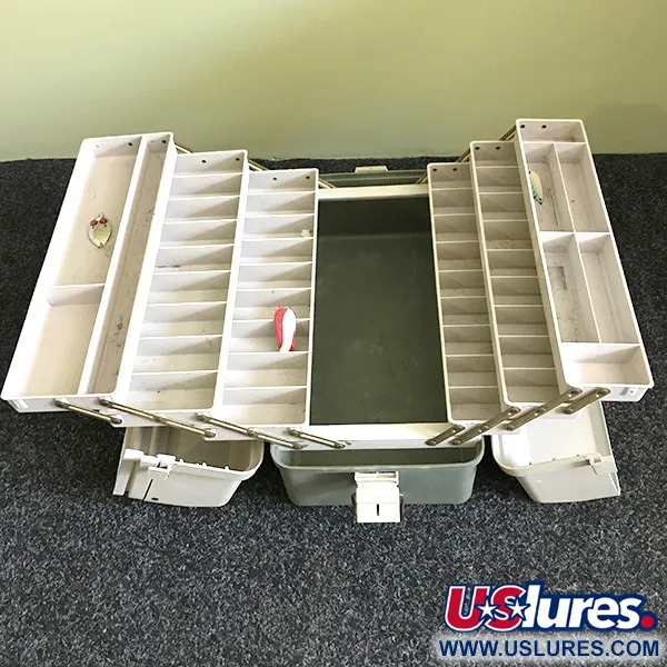 Plano 8600 Vintage Žvejybos Dėžė, Balta/Pilka, 6 Lentynos, #6574