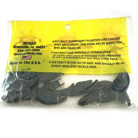 NetBait Paca Chunk guminukas, Black Blue Flk, 7.5cm, trailer, #6594