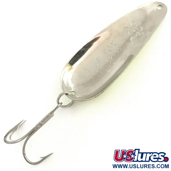 Blue Fox Aqua Spoon Blizgė, Five of Diamond, 14g, Glow, #6612