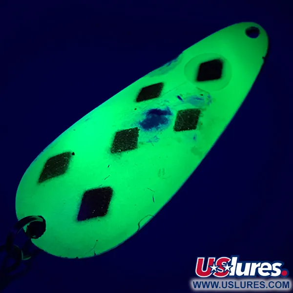 Blue Fox Aqua Spoon Blizgė, Five of Diamond, 14g, Glow, #6612