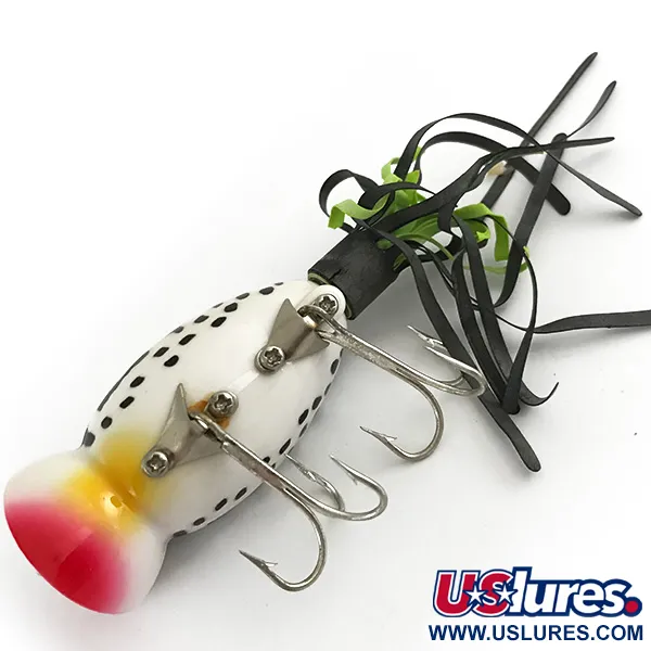 Fred Arbogast Hula Popper, White Tiger / Raudona, 10g, Sijonėlis, #6617