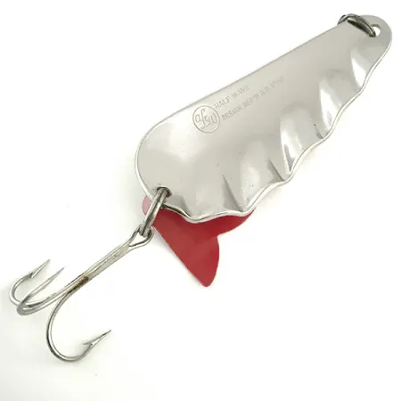 AL&W Half Wave Blizgė, Nikelis/Raudona/Balta, 19g, Dantytas kraštas, #6652