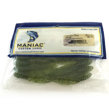 Maniac Custom Lures Maniac Cut'r Bug guminukas, Green Pumpkin, 6cm, #6668