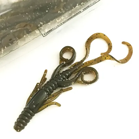 Berkley PowerBait Bungee Hawg masalas, Green Pumpkin, 7cm, #6671