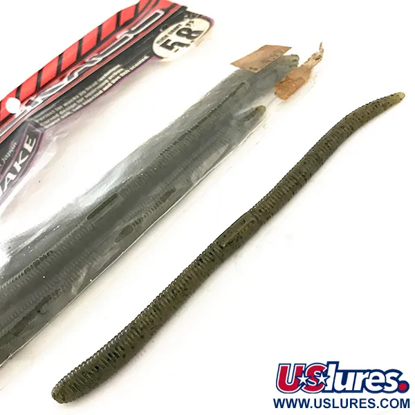 Jackall Flick Shake Worm guminukas, Green Pumpkin Pepper, 14cm, #6679