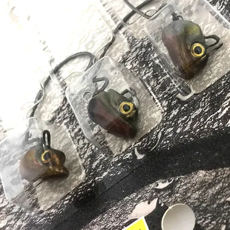 Duh!!! Head Kit Offset Galvutės, Alyvinė / Raudona, 11g, Weedless, #6722