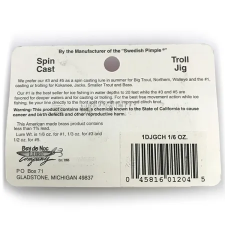 Bay de Noc Do-Jigger 1 Blizgė, Auksinė/Žalia, 5g, paauksuota, #1DJGCH