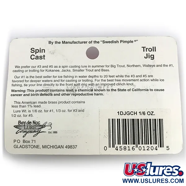 Bay de Noc Do-Jigger 1 Blizgė, Auksinė/Žalia, 5g, paauksuota, #1DJGCH