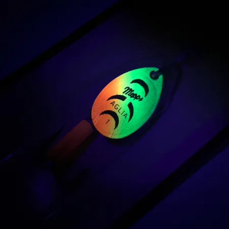 Mepps Aglia 1 Sukriukė, Fire Tiger, 3.5g, UV švytėjimas, #6745