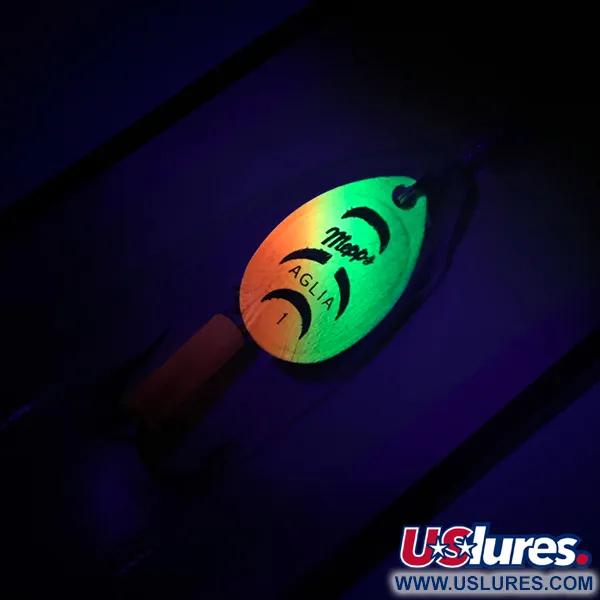 Mepps Aglia 1 Sukriukė, Fire Tiger, 3.5g, UV švytėjimas, #6745