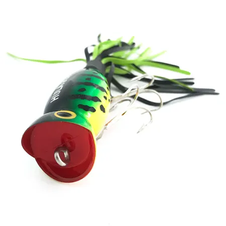 Fred Arbogast Hula Popper Paviršinis Masalas, Fire Tiger, 10g, #6760