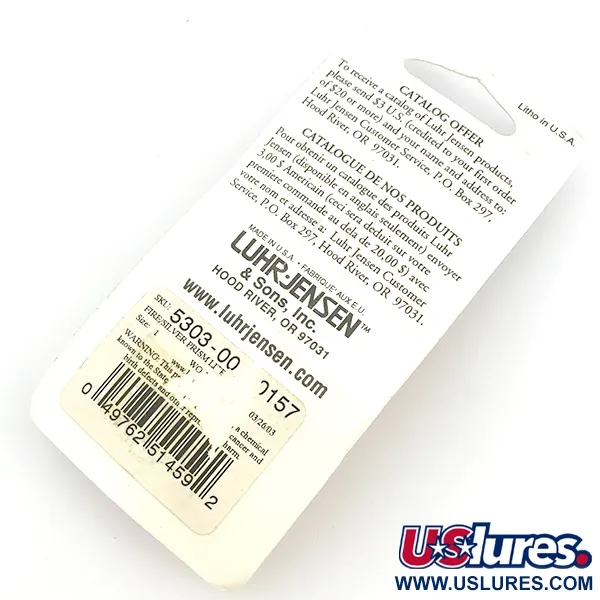 Luhr Jensen Loco 1 UV Vartiklė, Red / Hologram, 4g, UV Glow, #6779