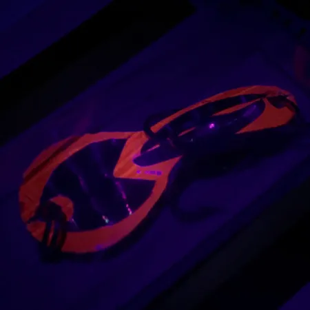 Luhr Jensen Loco 1 UV Vartiklė, Red / Hologram, 4g, UV Glow, #6779