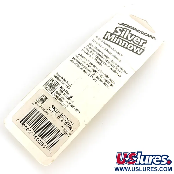 Blizgė Johnson Silver Minnow, Auksinė, 7g, Žolėms atspari, #6798