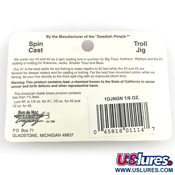 Bay de Noc Do-Jigger 1 Blizgė, Nik./Žalia/Raudona/Geltona, 4,7g, #1DJNGN