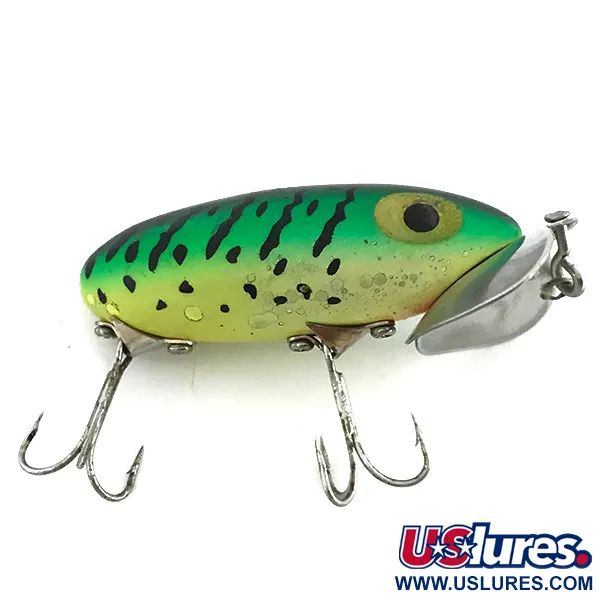 Fred Arbogast Jitterbug Paviršinis masalas, Fire Tiger, 10g, #6808