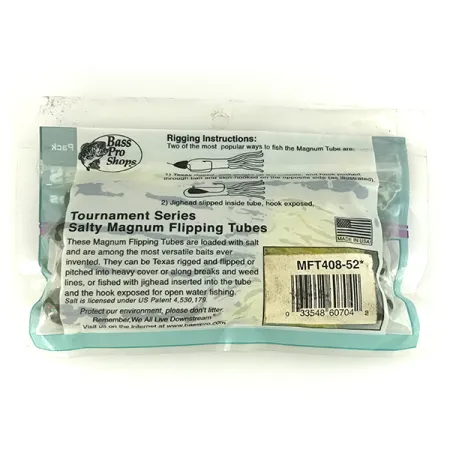 Bass Pro Shops Salty Magnum Tubes masalas, Green Pumpkin, 10cm, #6833