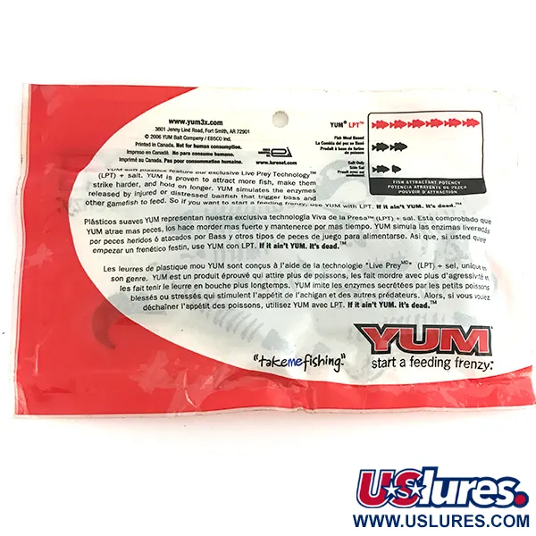 YUM soft bait 8pcs guminukas, Green Pumpkin, 10cm, LPT, #6893