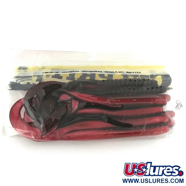 Culprit Original Worm guminukas, Red Shad, 14cm, Ribbon Tail, #6897