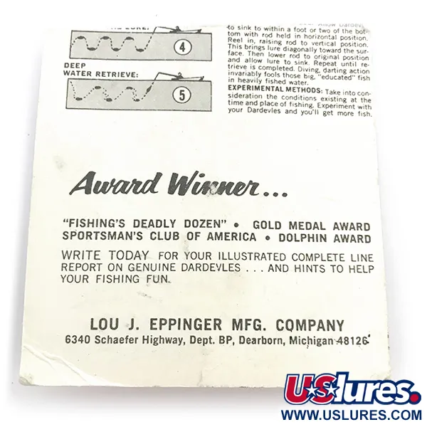 Eppinger Dardevle Midget Blizgė, Raudona/Balta/Nikelis, 5.3g, #816