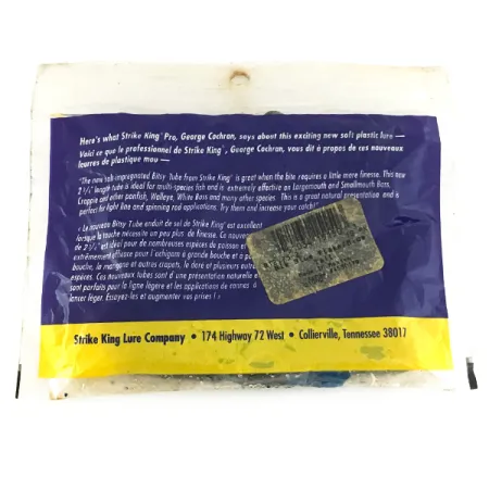 Strike King Bitsy Tube Minkštas masalas, Blue Flake, 7cm, #6953