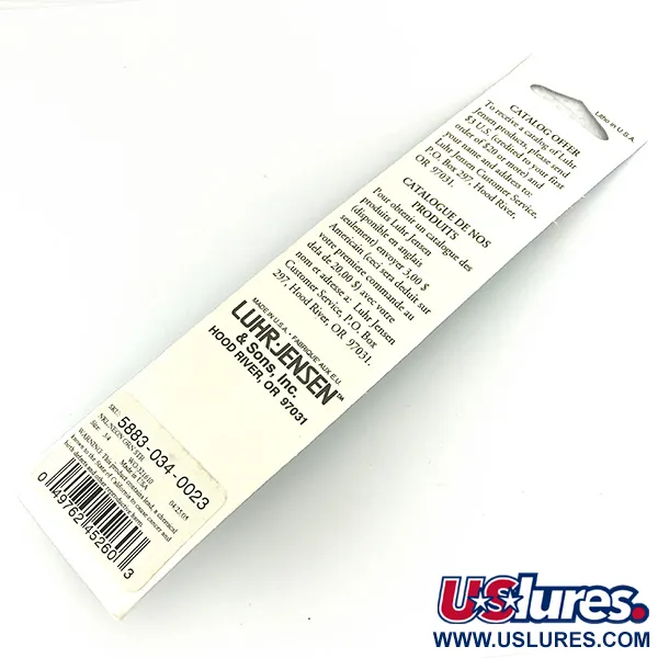 Luhr Jensen Deep Stinger Blizgė, Sidabrinė / Žalia, 21g, UV, #7085