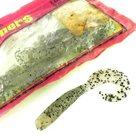 Chompers Single Tail Grub 8pcs Tvisteris, Chartreuse Pepper, #7088