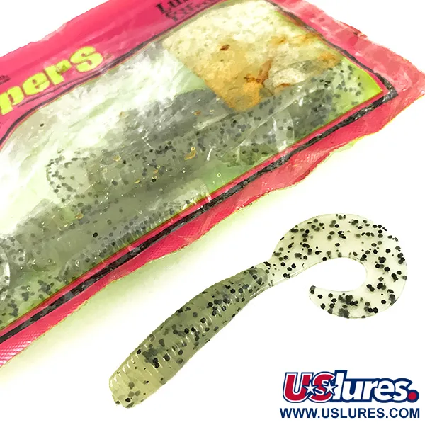 Chompers Single Tail Grub 8pcs Tvisteris, Chartreuse Pepper, #7088