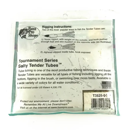 Bass Pro Shops Salty Tender Tubes guminukas, Green Pumpkin, 9cm, #7089