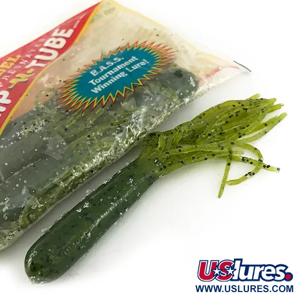 Strike King Flipt-N-Tube Minkštas Masalas, Green Pumpkin, 13cm, 7vnt, #7090