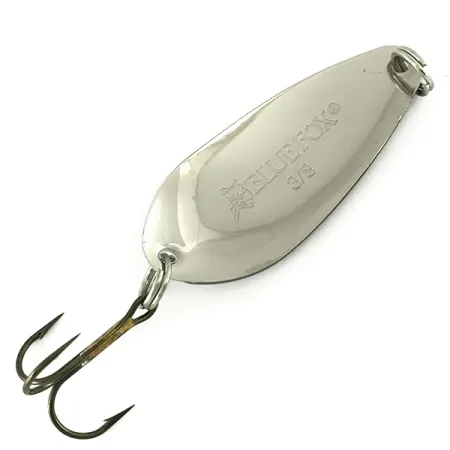 Blue Fox Strobe Tear Drop Spoon Blizgė, Juoda/Balta/Nikelis, 11g, #7136