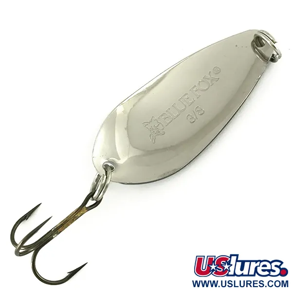 Blue Fox Strobe Tear Drop Spoon Blizgė, Juoda/Balta/Nikelis, 11g, #7136