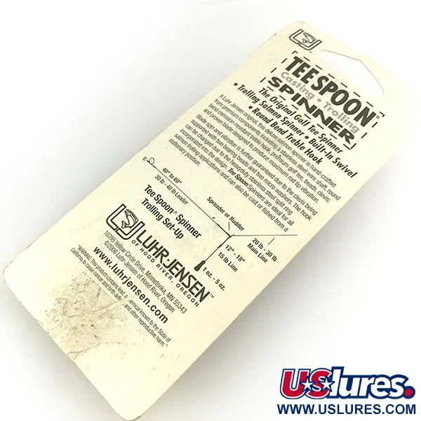 Luhr Jensen Tee Spoon 4 Blizgė, Nikelis, 10g, Golf Tee dizainas, #7154