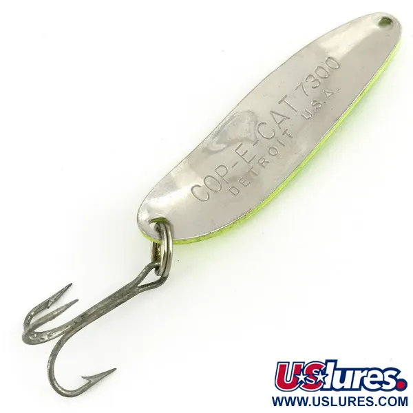 Eppinger Dardevle Cop-E-Cat 7300 UV Blisgė, Geltona/Žalia, 10g, UV, #7282