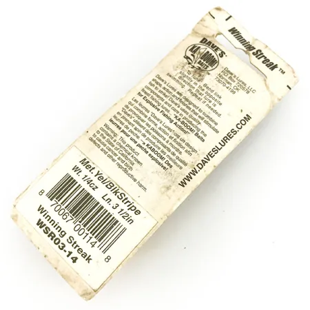 Dave's Ka Boom Winning Streak Deep Diver, Gold, 7g, Rattle, #7370