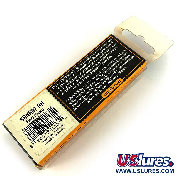 Rapala Rattl'n RAP Lipless Crankbait, Red Head, 16g, Skęstantis, #SRNR07 RH