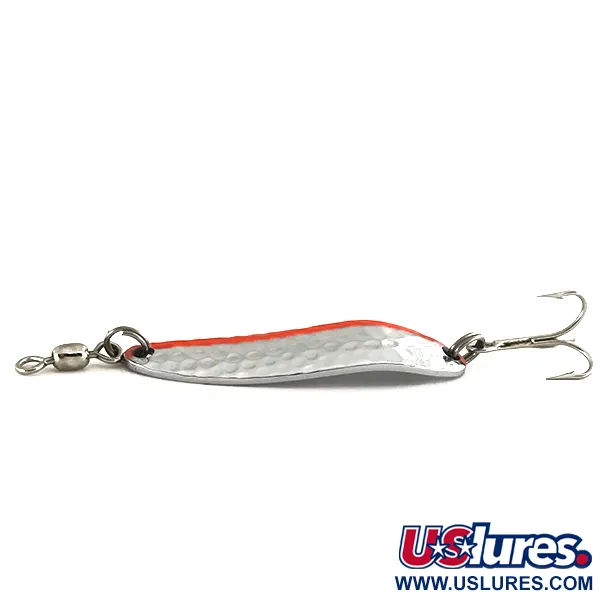 Luhr Jensen Krocodile Die #3 UV Blizgė, Nikelis/Oranžinė, 10g, #7448