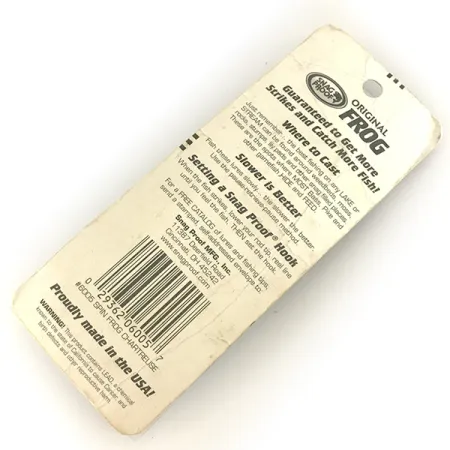 Snag Proof Original Frog Paviršinis masalas, Chartreuse, 14g, #7458