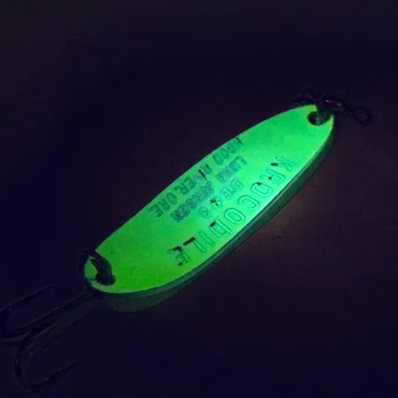 Luhr Jensen Krocodile Die #3 UV Blizgė, Chartreuse, 10g, UV, #7468