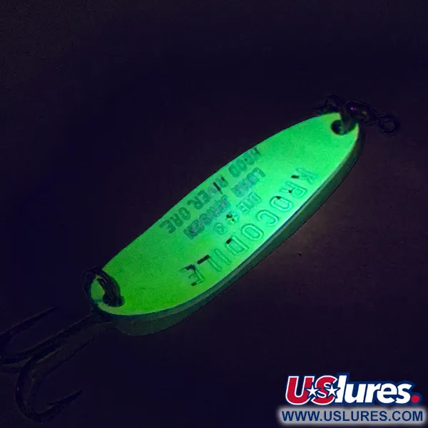 Luhr Jensen Krocodile Die #3 UV Blizgė, Chartreuse, 10g, UV, #7468