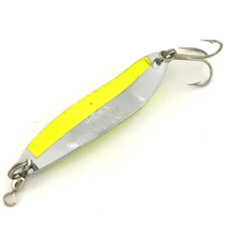 Luhr Jensen Krocodile Die #3 Vartiklė, Nikelis/Chartreuse, 10g, UV, #7483
