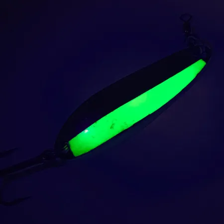 Luhr Jensen Krocodile Die #3 Vartiklė, Nikelis/Chartreuse, 10g, UV, #7483