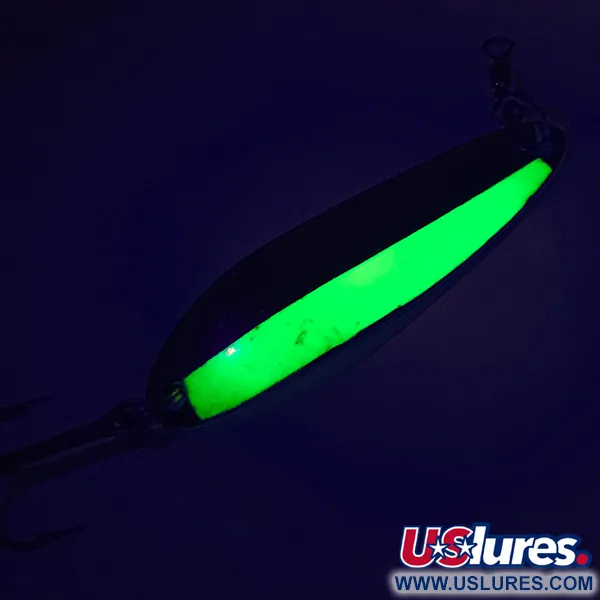 Luhr Jensen Krocodile Die #3 Vartiklė, Nikelis/Chartreuse, 10g, UV, #7483