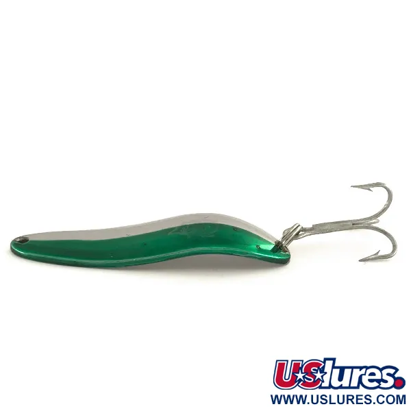 Dardevle Cop-E-Cat 7300 Blizgė, Nikelis/Žalia, 10g, Vartymosi Akcija, #7487